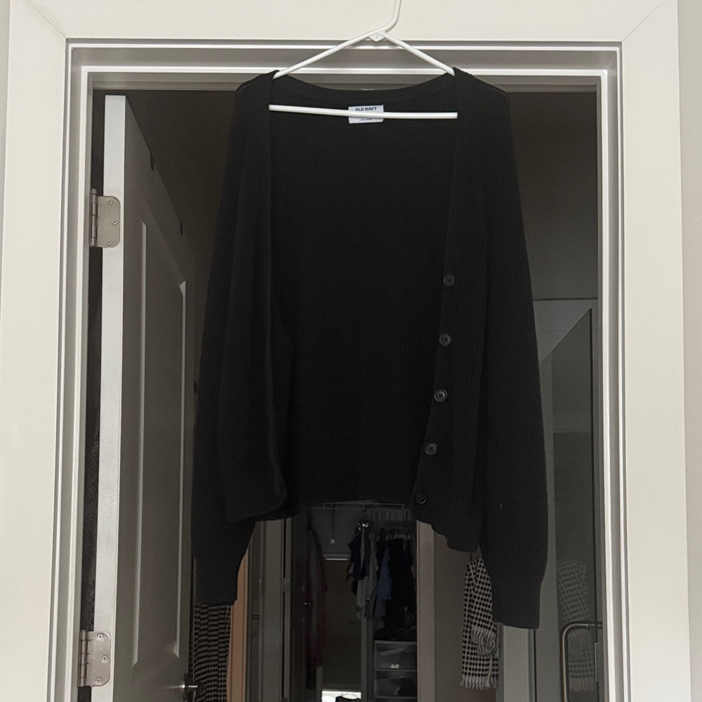 Old Navy Black Button Down Sweater Cardigan